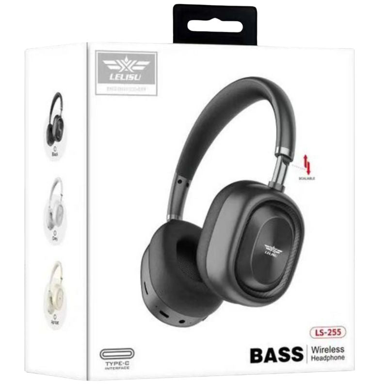 Lelisu LS-255 Bass Wireless Headphones | Bluetooth Over-Ear Headset with Type-C Interface