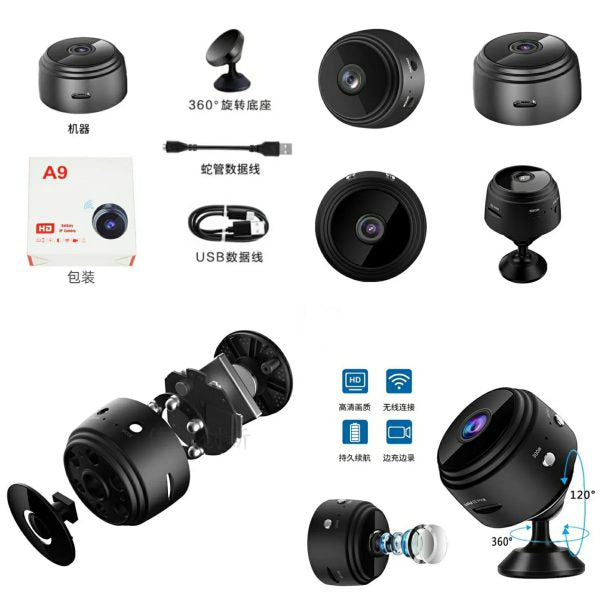 A9 1080P HD Magnetic WiFi Mini Camera | Wireless Security Camera with Night Vision | Remote Viewing | Motion Detection