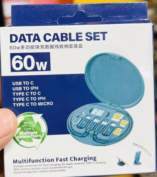 New Data Cable Storage Box | 60W Fast Charging | Multifunctional Mobile Phone Holder & Organizer