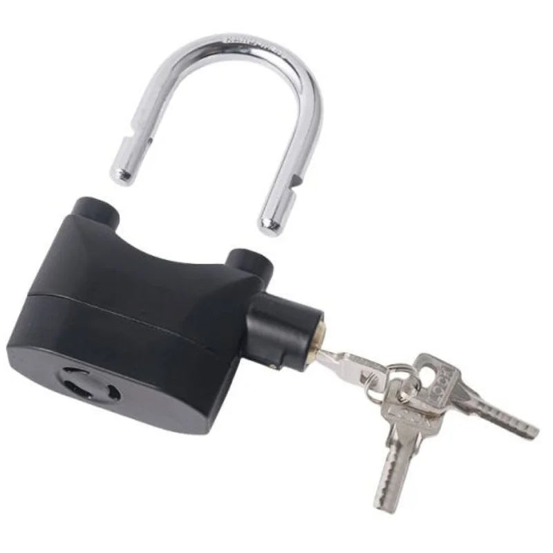 High-Security Gembok Alarm Lock | Waterproof Siren Padlock for Bike, Scooter & Door Protection