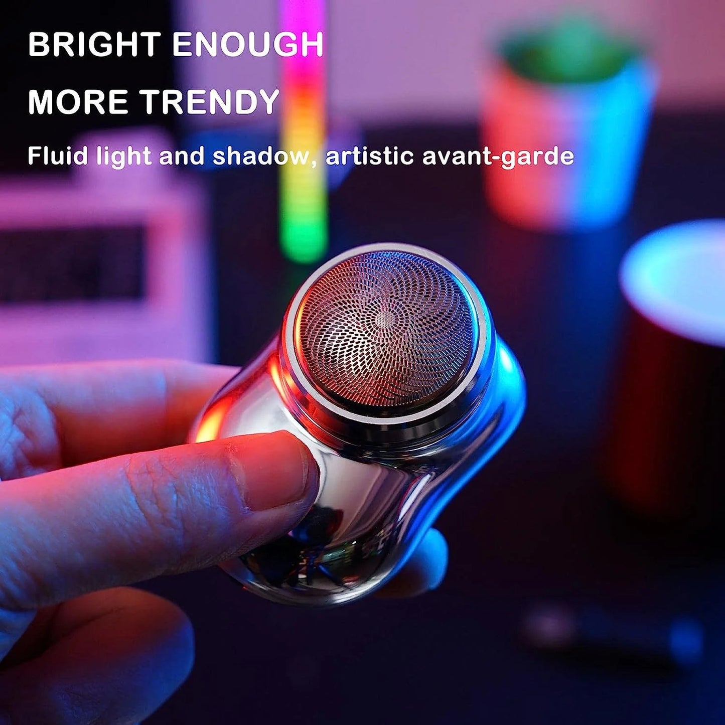 Mini Electric Razor for Men | Portable USB Rechargeable Shaver | Compact Travel Beard Trimmer with One-Touch Use