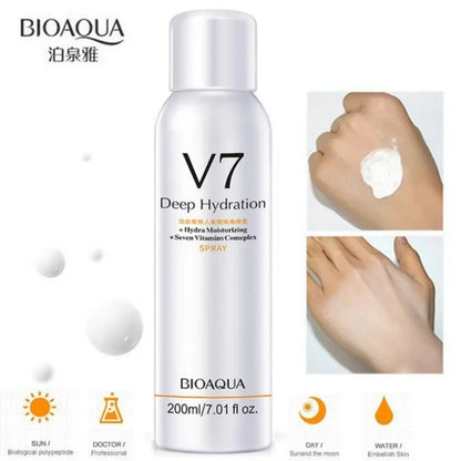 BIOAQUA V7 Vitamin Deep Hydration Brightening Spray with 7-Vitamin Complex for Radiant Skin Short